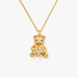 Kate Spade NWT Oh What Fun Spade Teddy‎ Bear Pendant